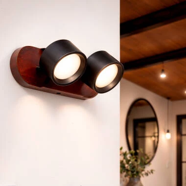 Imagem de Aplique de Parede LED 10W Metal CCT Seleccionável Cundra 2 Focos