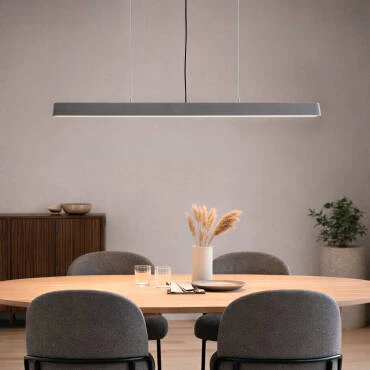 Fotografía del producto: Lámpara Colgante Lineal LED 24W Yeso CCT Seleccionable Kirnber
