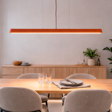 Lámpara Colgante Lineal LED 24W Yeso CCT Seleccionable Kirnber