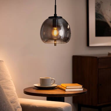 Imagem de Candeeiro Suspenso Metal e Vidro Adina