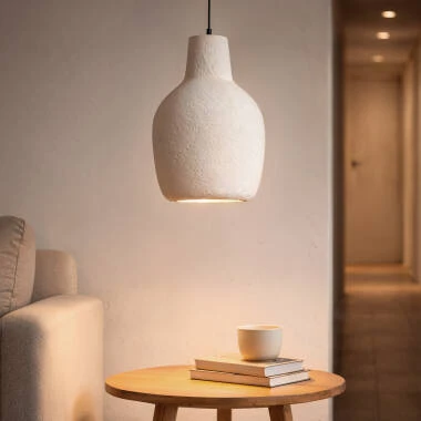 Lámpara Colgante Papel Maché Nuwet Guren ILUZZIA