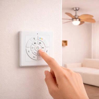 Controlador pared Empotrable para Ventilador de Techo