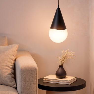 Imagem de Candeeiro Suspenso Metal e Vidro Tenul