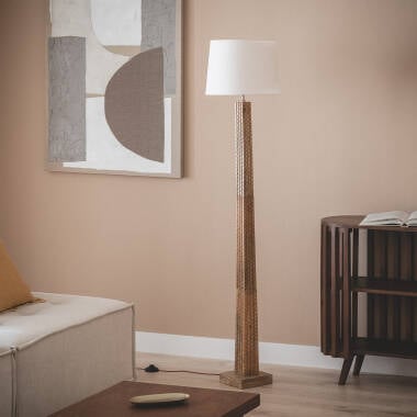 Lámpara de Pie Madera Kyathi ILUZZIA
