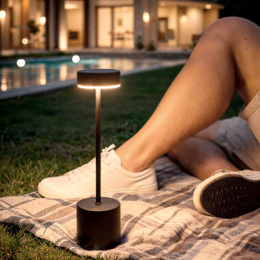 Imagen de Lámpara de Mesa LED Portátil Metal con Batería USB Recargable Zimba