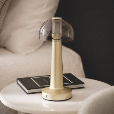 Imagen de Lámpara de Mesa LED Metal Portátil con Batería USB Recargable Luliu Orsha