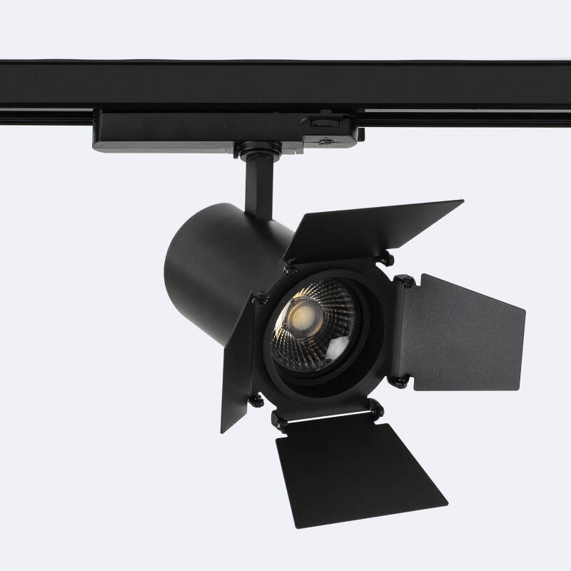 Imagem de Foco Carril LED Trifásico 40W Fasano Cinema Regulável Preto