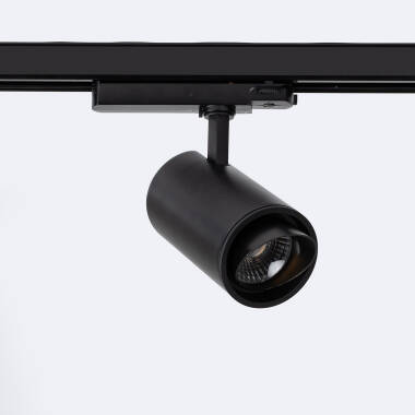 Foco Carril LED Trifásico 40W Fasano Bisel Regulable Negro