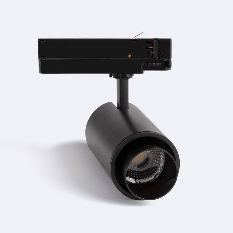 Imagen de Foco Carril LED Trifásico 40W Fasano Cilindro CCT Seleccionable Regulable Negro