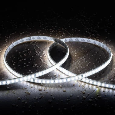 Tira LED Regulable 220V SMD Autorectificada 120 LED/m BOBINA 20m 8,5W/m 750lm/m Ancho 10mm Corte 10cm IP65