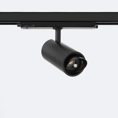 Foco Carril LED Trifásico 30W Fasano Cilindro Bisel CCT Seleccionable Regulable DALI Negro