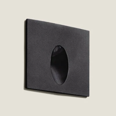 Baliza Exterior LED 3W Empotrable Pared Cuadrado Adam