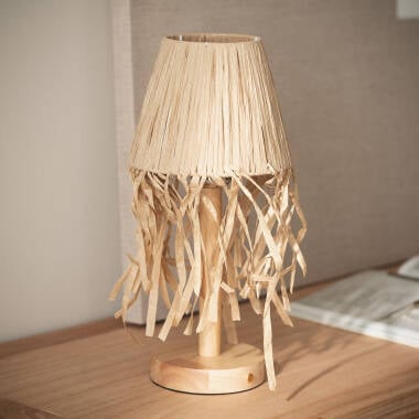 Candeeiro de Mesa LED 1W Portátil Madeira com Bateria USB Recarregável Soure