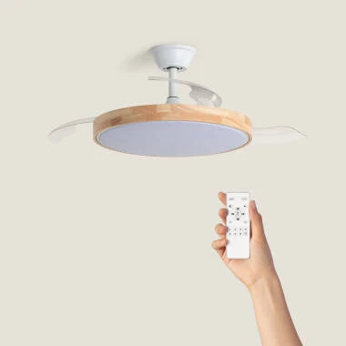 Ventilador de Techo con luz Silencioso DC aspas retráctiles Dari