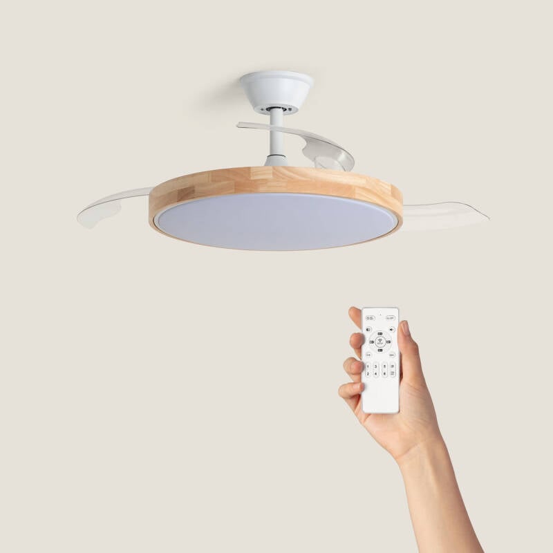 Imagen de Ventilador de Techo con luz Silencioso DC aspas retráctiles Dari