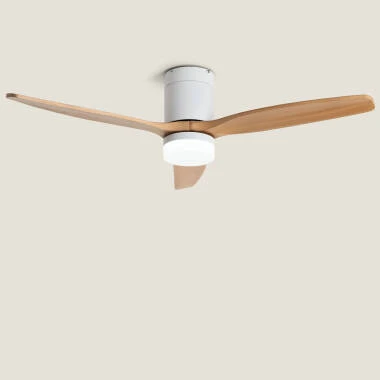 Imagen de Ventilador de Techo con luz Silencioso DC aspas de madera Leros