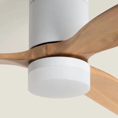 Imagen de Ventilador de Techo con luz Silencioso DC aspas de madera Leros