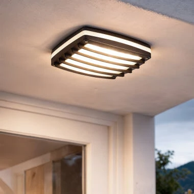 Imagem de Plafón de Teto Quadrado Alumínio para Exterior 300x300 mm Domia 