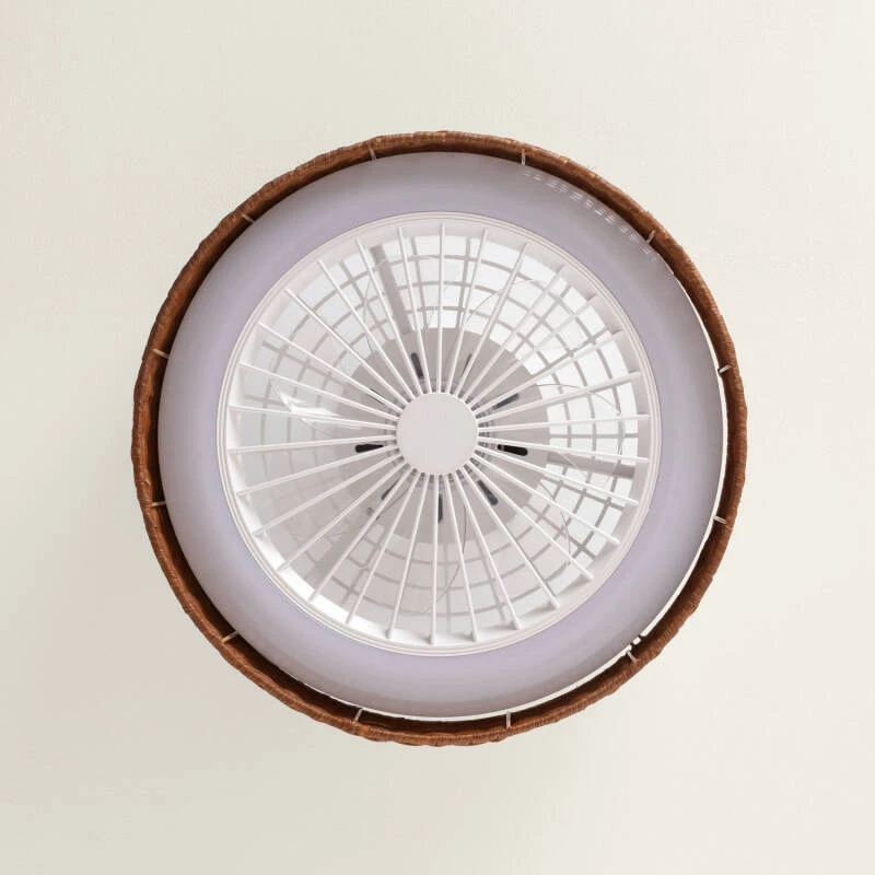 Imagen de Ventilador de Techo con luz Silencioso DC Ratán Nala