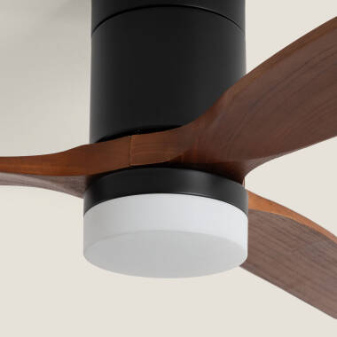 Imagen de Ventilador de Techo con luz Silencioso DC aspas de madera Leros