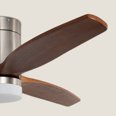 Imagen de Ventilador de Techo con luz Silencioso DC aspas de madera Leros