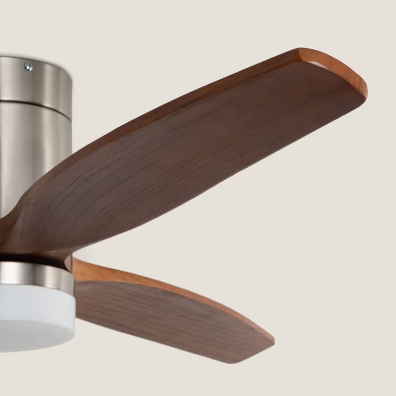 Imagen de Ventilador de Techo con luz Silencioso DC aspas de madera Leros