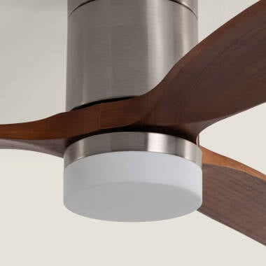 Imagen de Ventilador de Techo con luz Silencioso DC aspas de madera Leros