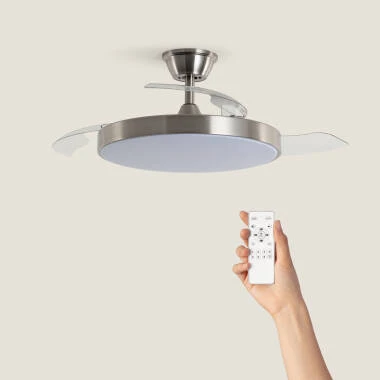 Ventilador de Techo con luz Silencioso DC aspas retráctiles Tori