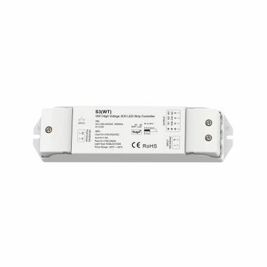 Controlador WIFI Tira LED 220V Monocolor/CCT/RGB SKYDANCE S3(WT) Compatible con Pulsador y Mando RF