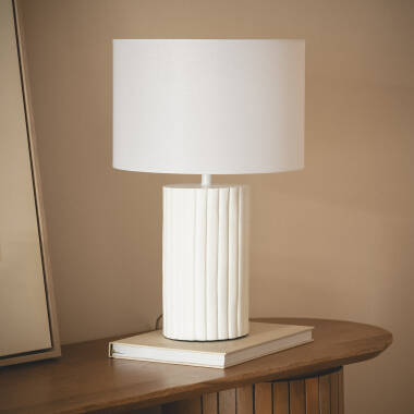 Imagen de Lámpara de Mesa Resina y Lino Agate
