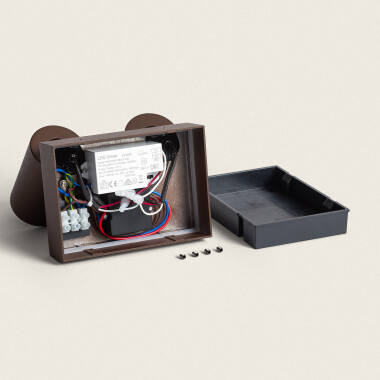 Imagem de Aplique de Parede Exterior LED 18W Alumínio CCT Seleccionável Dois Focos Kuriya