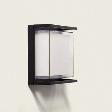 Aplique de Parede Exterior LED 18W Iluminação Quadrado Preto Rale