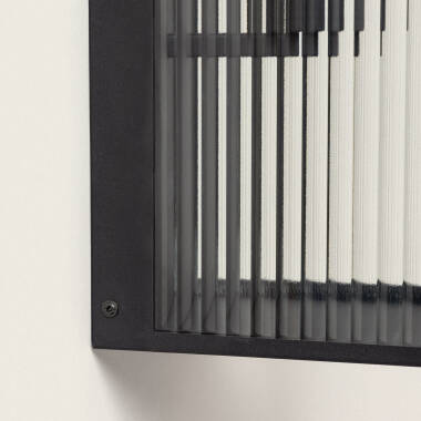 Imagen de Aplique de Pared Exterior Metal y Cristal Taiga