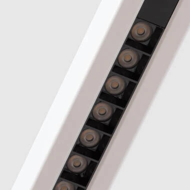 Imagem de 	Candeeiro Suspenso Linear LED 42W Aluminio CCT Iluminação Dupla Cara Funky Sly