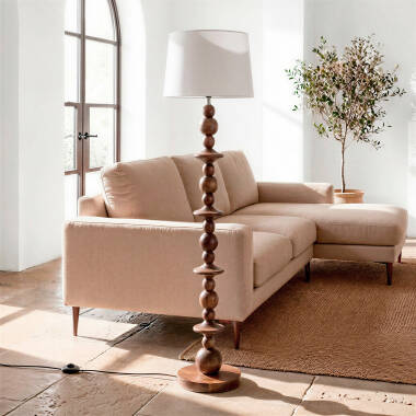 Imagen de Lámpara de Pie Madera Tanish ILUZZIA