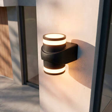 Aplique de Parede Exterior LED 10W Alumínio Superfície Neky Duo