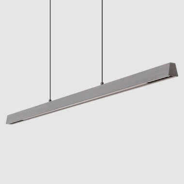 Candeeiro Suspenso Linear LED 42W Aluminio CCT Iluminação Dupla Cara Funky Chaka