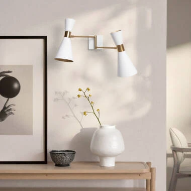 Imagem de Candeeiro de Parede Orientável Metal 2 Focos Jigger