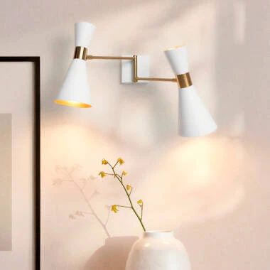 Imagem de Candeeiro de Parede Orientável Metal 2 Focos Jigger