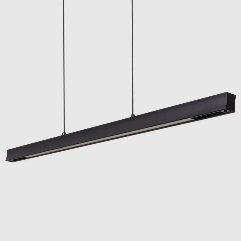 Imagen de Lámpara Colgante Lineal LED 42W Aluminio Blanco Seleccionable Iluminación Doble Cara Funky Chic