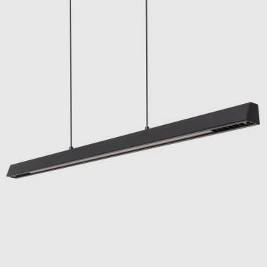 Candeeiro Suspenso Linear LED 42W Aluminio CCT Iluminação Dupla Cara Funky Chaka