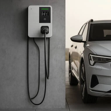 Carregador para Carro Eléctrico SMART Wifi RFID com Balanceador de Potência 5m
