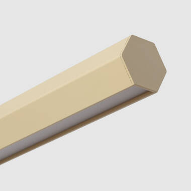 Imagem de 	Candeeiro Suspenso Linear LED 42W Alumínio CCT Iluminação Dupla Cara Funky Kool