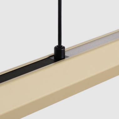 Imagem de 	Candeeiro Suspenso Linear LED 42W Alumínio CCT Iluminação Dupla Cara Funky Kool