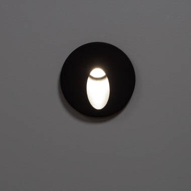Imagem de Baliza Exterior LED 3W Encastrável de Parede Circular Cinzento Boiler 