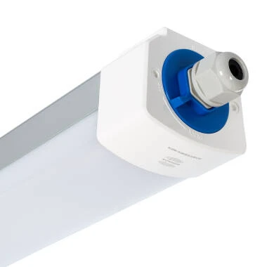 Armadura Hermética LED 120 cm 40W 150lm/W Alumínio IP65 Conectável com Sensor Microondas MERRYTEK