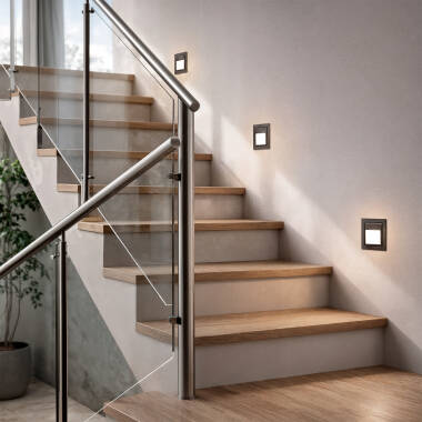 Imagen de Baliza de Pared LED 1.5W Empotrable Acero Larry