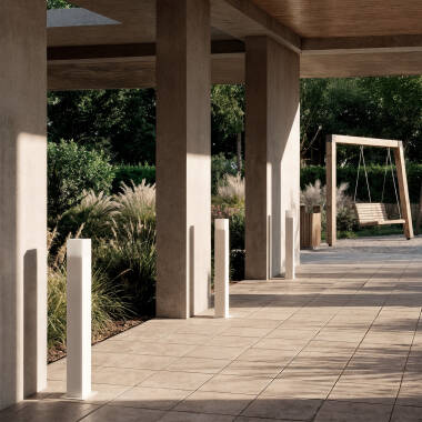 Imagen de Baliza Exterior Superficie Pie 74cm Augusta Blanca