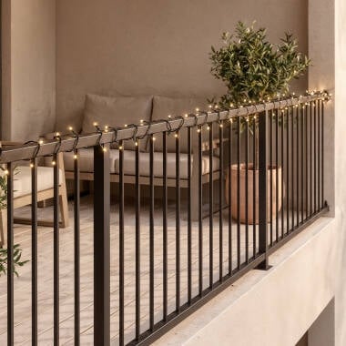 Imagem de Grinalda Solar Exterior Cabo LED 12m