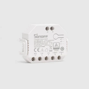 Interruptor WiFi Medidor de Energía Compatible con Interruptor Convencional SONOFF Dual R3 15A